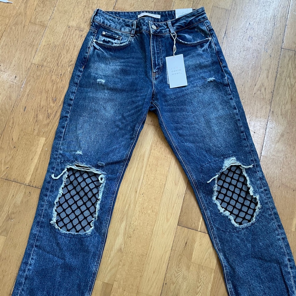 Fishnet jeans